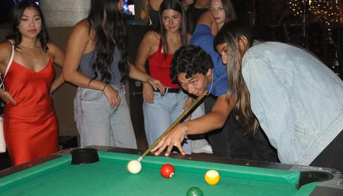 Playing pool