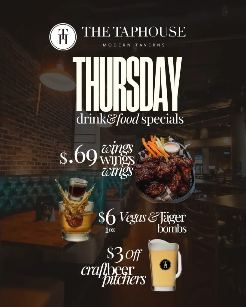 Daily Specials and Happy House Taphouse thursday