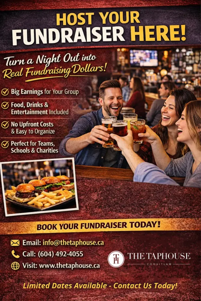 Book your fundraiser at the taphouse