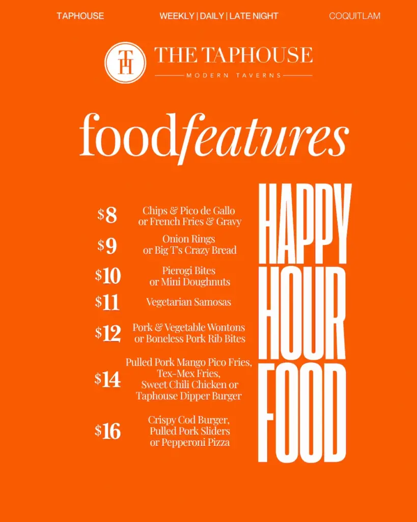 The Taphouse food features